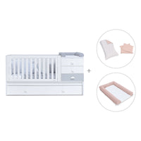 Lettino trasformabile 70x140 cm bianco/grigio · Sero Bubble K554-M7778