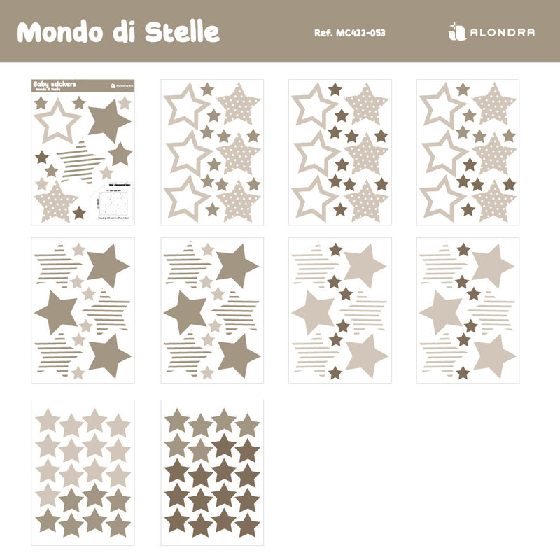 Vinili adesivi decorativi stelle infantile · Mondo di Stelle MC422