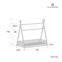 Medidas cama Montessori 70x140 cm Homy de Alondra