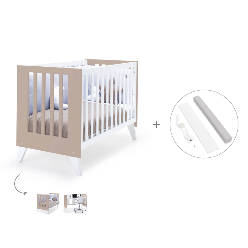 Lettino co-sleeping 60x120 cm (4in1) bianco/beige · Nexo Due Arena