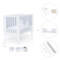 Lettino co-sleeping style nordico 60x120 cm (4in1) bianco · Nexo C187-M7700