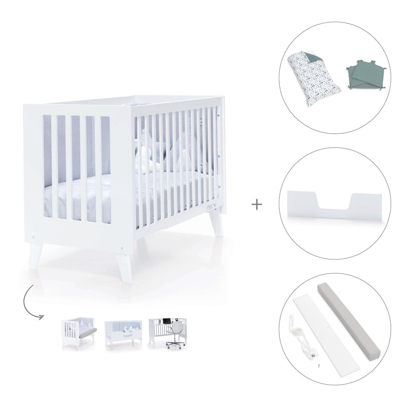 Lettino co-sleeping style nordico 60x120 cm (4in1) bianco · Nexo C187-M7700