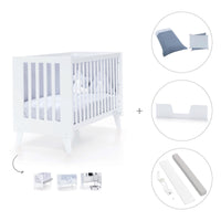 Lettino co-sleeping style nordico 60x120 cm (4in1) bianco · Nexo C187-M7700