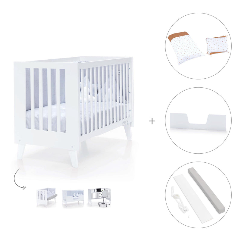 Lettino co-sleeping style nordico 60x120 cm (4in1) bianco · Nexo C187-M7700