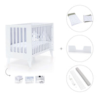 Lettino co-sleeping style nordico 60x120 cm (4in1) bianco · Nexo C187-M7700