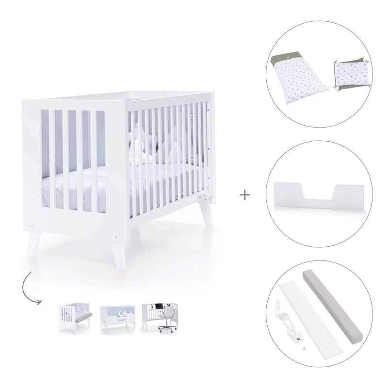 Lettino co-sleeping style nordico 60x120 cm (4in1) bianco · Nexo C187-M7700