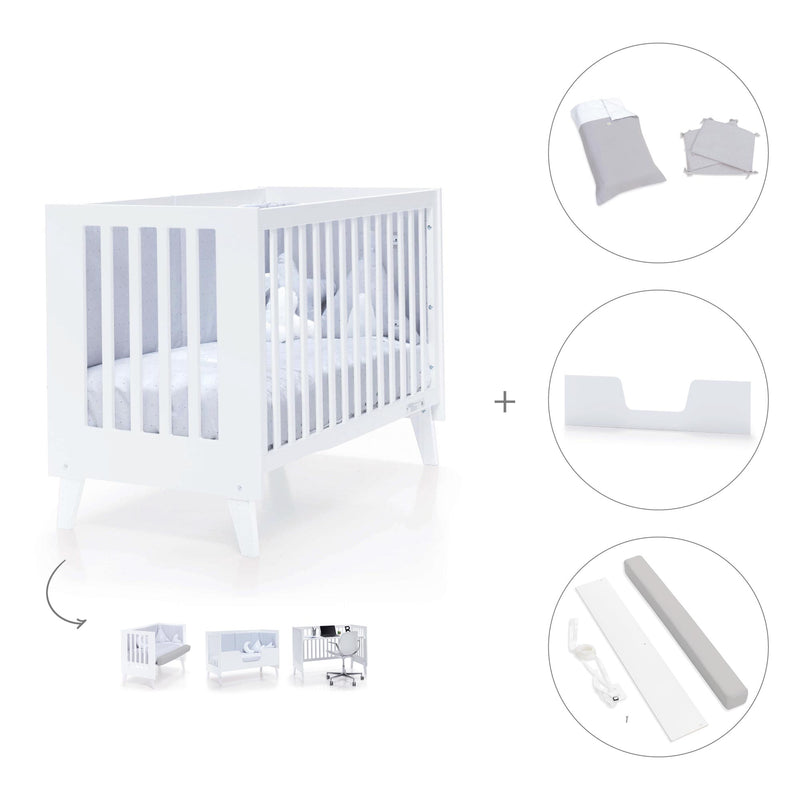 Lettino co-sleeping style nordico 60x120 cm (4in1) bianco · Nexo C187-M7700