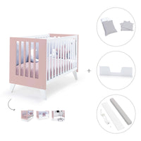 Lettino co-sleeping 60x120 cm (4in1) rosa chiaro · Nexo Due Flamingo