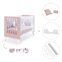 Lettino co-sleeping 60x120 cm (4in1) rosa chiaro · Nexo Due Flamingo