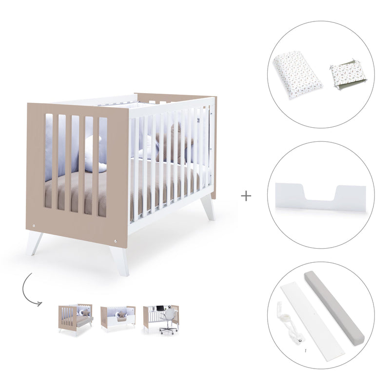 Lettino co-sleeping 60x120 cm (4in1) bianco/beige · Nexo Due Arena
