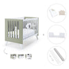 Lettino co-sleeping style nordico 60x120 cm (4in1) bianco/verde oliva · Nexo C187-M7756