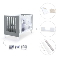 Lettino co-sleeping 60x120 cm (4in1) bianco/antracite · Nexo Due Antracita