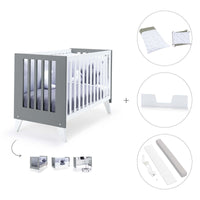 Lettino co-sleeping 60x120 cm (4in1) bianco/antracite · Nexo Due Antracita