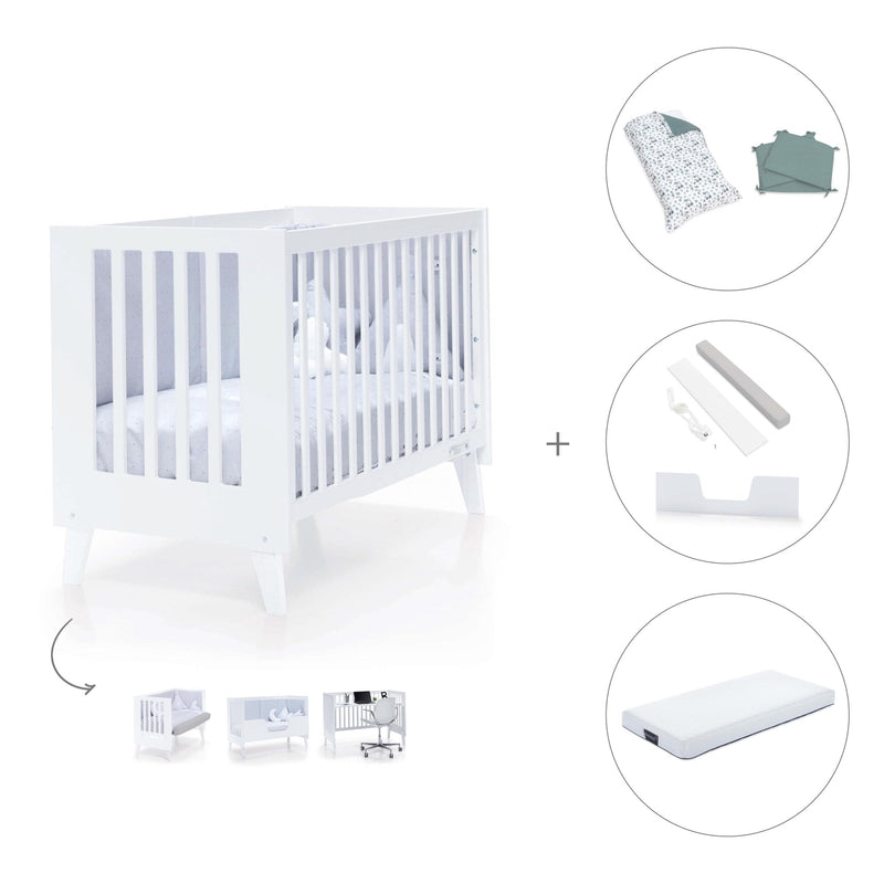 Lettino co-sleeping style nordico 60x120 cm (4in1) bianco · Nexo C187-M7700