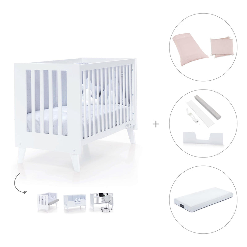 Lettino co-sleeping style nordico 60x120 cm (4in1) bianco · Nexo C187-M7700