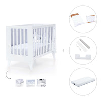 Lettino co-sleeping style nordico 60x120 cm (4in1) bianco · Nexo C187-M7700