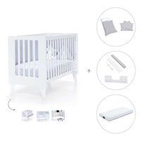 Lettino co-sleeping style nordico 60x120 cm (4in1) bianco · Nexo C187-M7700