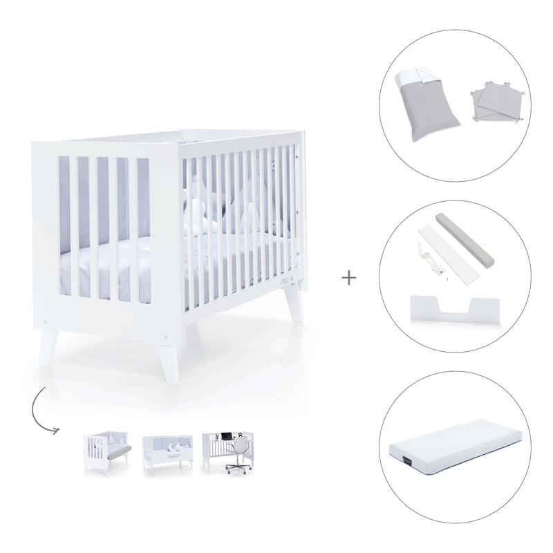 Lettino co-sleeping style nordico 60x120 cm (4in1) bianco · Nexo C187-M7700