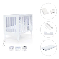 Lettino co-sleeping style nordico 60x120 cm (4in1) bianco · Nexo C187-M7700