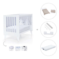 Lettino co-sleeping style nordico 60x120 cm (4in1) bianco · Nexo C187-M7700
