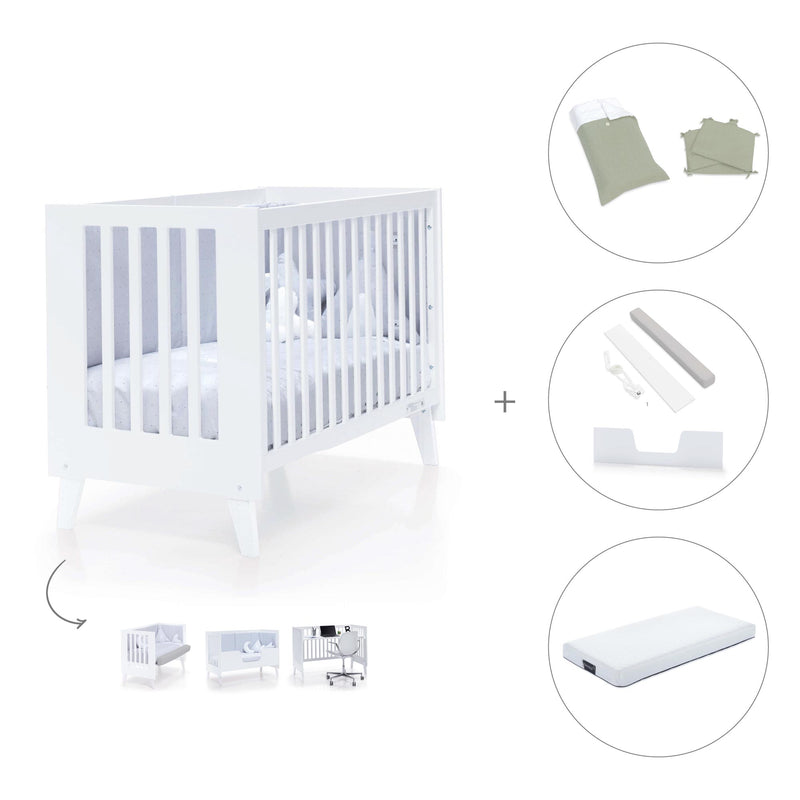 Lettino co-sleeping style nordico 60x120 cm (4in1) bianco · Nexo C187-M7700