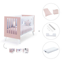 Lettino co-sleeping 60x120 cm (4in1) rosa chiaro · Nexo Due Flamingo