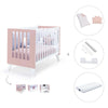 Lettino co-sleeping 60x120 cm (4in1) rosa chiaro · Nexo Due Flamingo