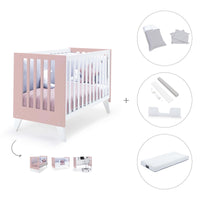 Lettino co-sleeping 60x120 cm (4in1) rosa chiaro · Nexo Due Flamingo