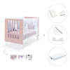 Lettino co-sleeping 60x120 cm (4in1) rosa chiaro · Nexo Due Flamingo