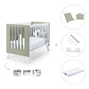 Lettino co-sleeping style nordico 60x120 cm (4in1) bianco/verde oliva · Nexo C187-M7756