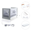 Lettino co-sleeping 60x120 cm (4in1) bianco/antracite · Nexo Due Antracita