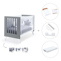 Lettino co-sleeping 60x120 cm (4in1) bianco/antracite · Nexo Due Antracita