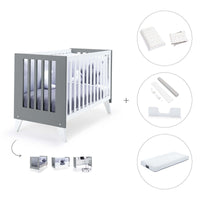 Lettino co-sleeping 60x120 cm (4in1) bianco/antracite · Nexo Due Antracita