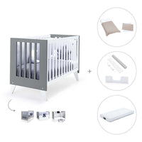 Lettino co-sleeping 60x120 cm (4in1) bianco/antracite · Nexo Due Antracita