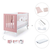 Lettino co-sleeping 60x120 cm (4in1) rosa · Nexo Due Quarzo