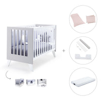 Lettino co-sleeping 60x120 cm (4in1) bianco/grigio · Nexo Due Grey