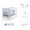 Lettino co-sleeping 60x120 cm (4in1) bianco/grigio · Nexo Due Grey