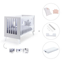 Lettino co-sleeping 60x120 cm (4in1) bianco/grigio · Nexo Due Grey