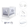 Lettino co-sleeping 60x120 cm (4in1) bianco/grigio · Nexo Due Grey