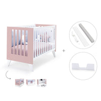 Lettino co-sleeping 60x120 cm (4in1) rosa chiaro · Nexo Due Flamingo
