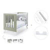 Lettino co-sleeping style nordico 60x120 cm (4in1) bianco/verde oliva · Nexo C187-M7756