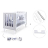 Lettino co-sleeping 60x120 cm (4in1) bianco/grigio · Nexo Due Grey