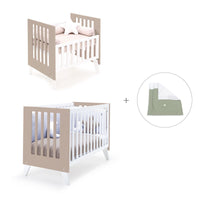 Culla e lettino insieme (7in1) bianco/beige · Nexo Tre Arena