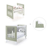 Culla e lettino insieme (7in1) bianco/verde-oliva · Nexo Tre Erba