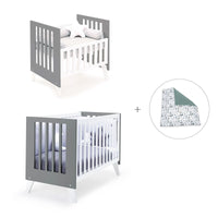 Culla e lettino insieme (7in1) bianco/antracite · Nexo Tre Antracita