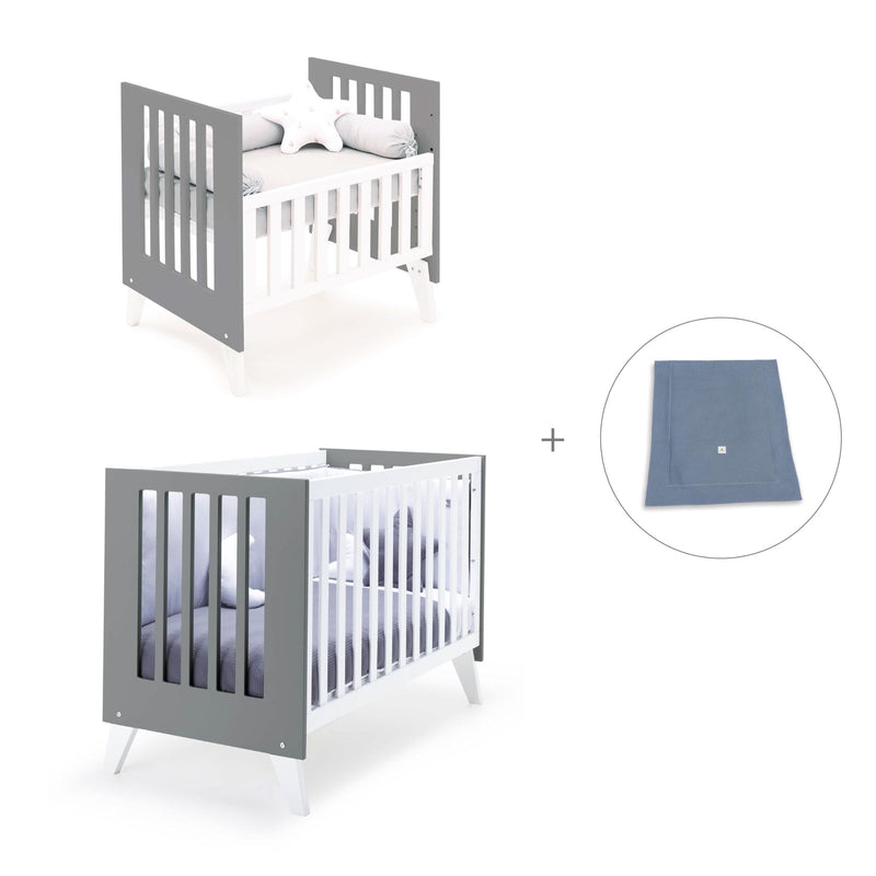 Culla e lettino insieme (7in1) bianco/antracite · Nexo Tre Antracita