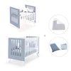 Culla e lettino insieme (7in1) bianco/blu · Nexo Tre Blu denim