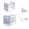 Culla e lettino insieme (7in1) bianco/blu · Nexo Tre Blu denim