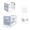 Culla e lettino insieme (7in1) bianco/blu · Nexo Tre Blu denim
