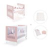 Culla e lettino insieme (7in1) bianco/rosa chiaro · Nexo Tre Flamingo